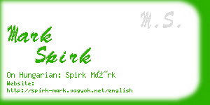 mark spirk business card